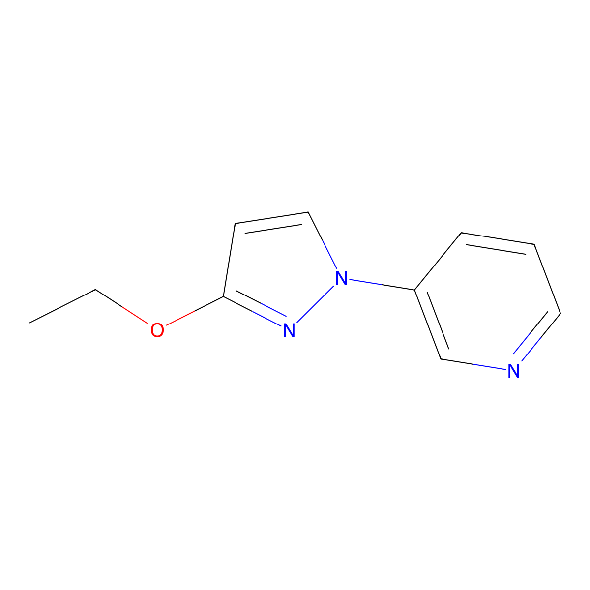 3-(3-Ethoxy-1H-pyrazol-1-yl)pyridine molecular structure, CAS 2060026-69-7