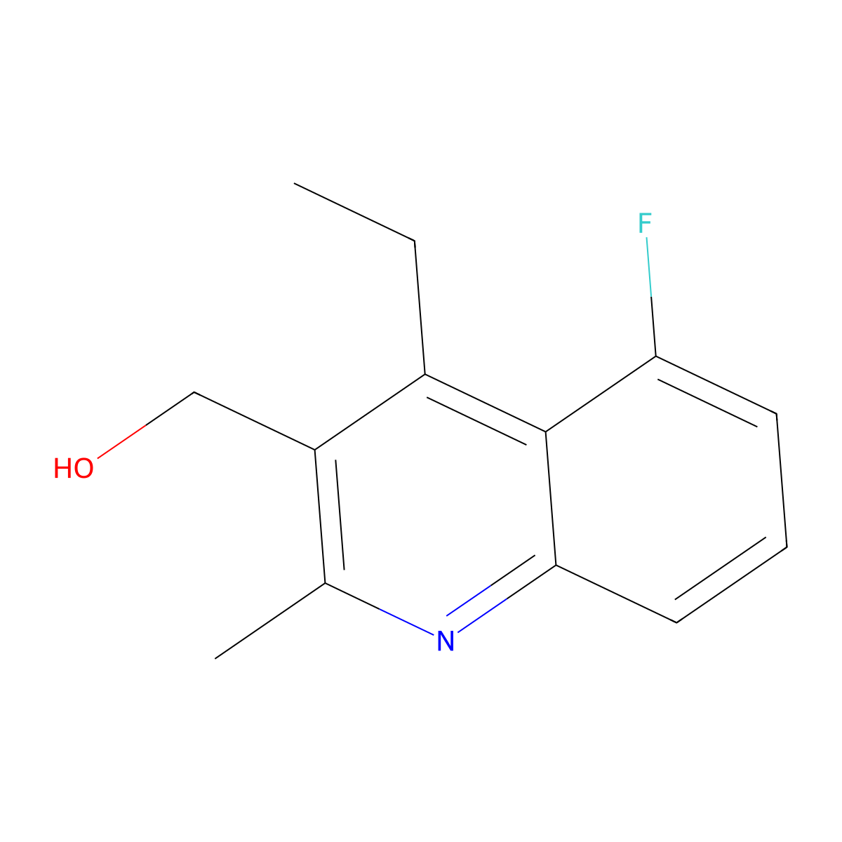(4-Ethyl-5-fluoro-2-methylquinolin-3-yl)methanol molecular structure, CAS 2060026-71-1