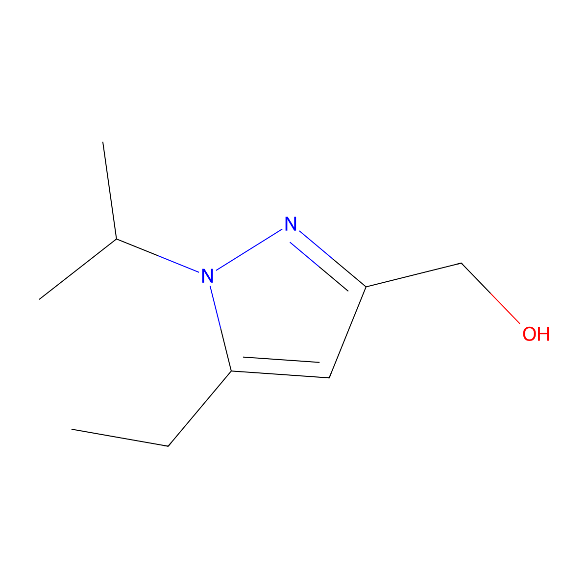 [5-Ethyl-1-(propan-2-yl)-1H-pyrazol-3-yl]methanol molecular structure, CAS 2060026-76-6
