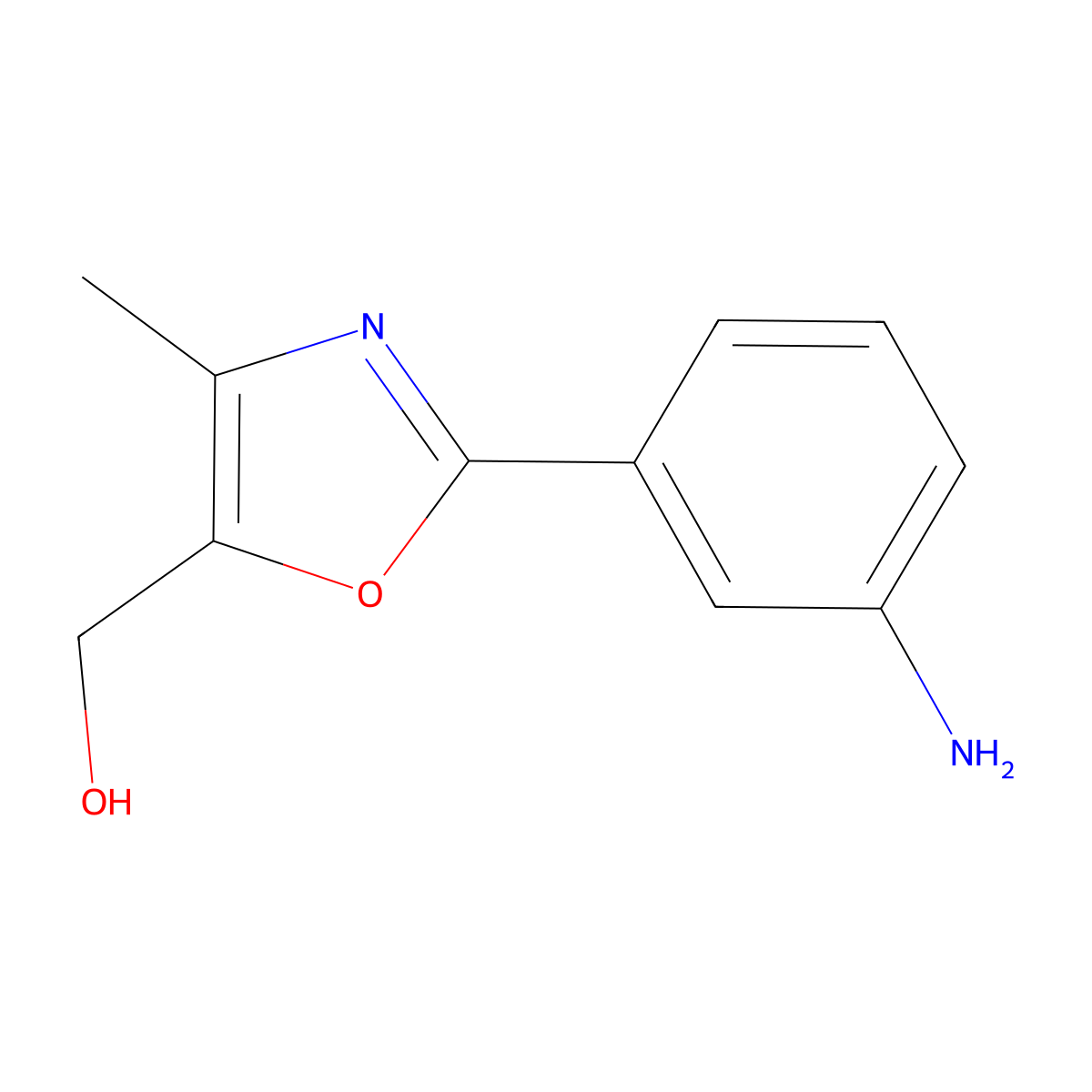 [2-(3-Aminophenyl)-4-methyl-1,3-oxazol-5-yl]methanol molecular structure, CAS 2060026-79-9