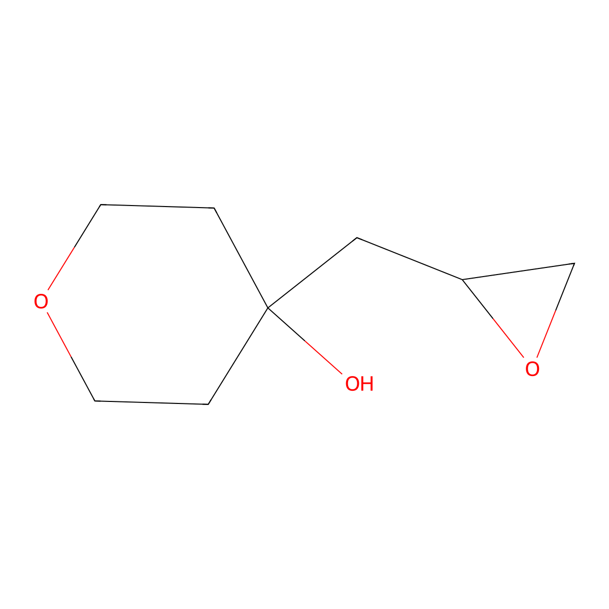 4-[(Oxiran-2-yl)methyl]oxan-4-ol molecular structure, CAS 2060026-81-3