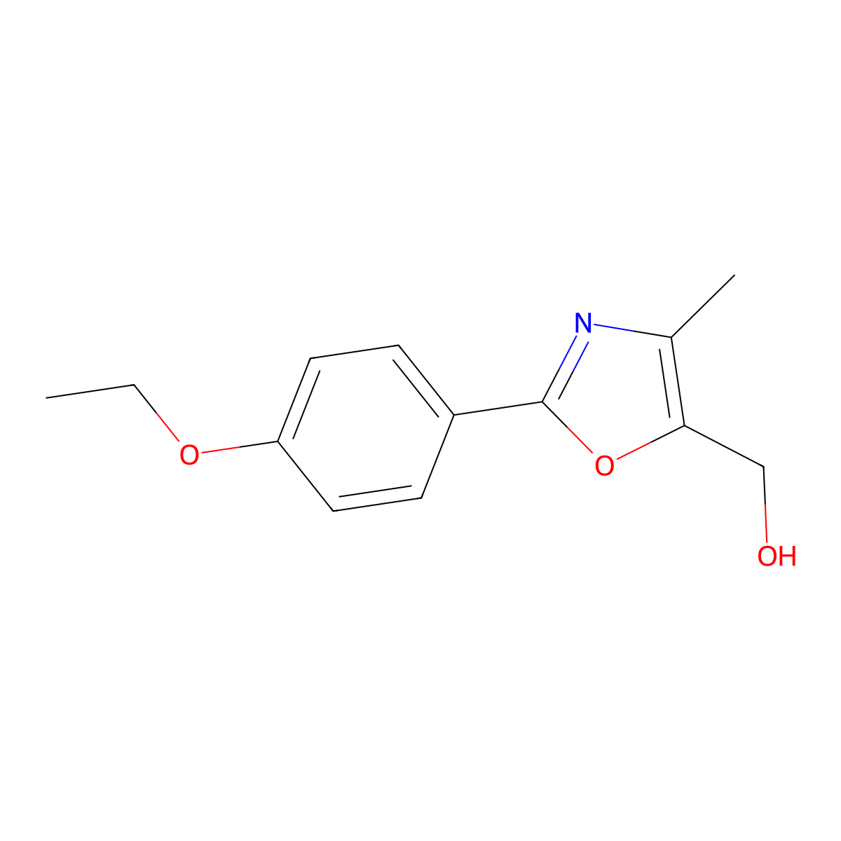 [2-(4-Ethoxyphenyl)-4-methyl-1,3-oxazol-5-yl]methanol molecular structure, CAS 2060026-82-4