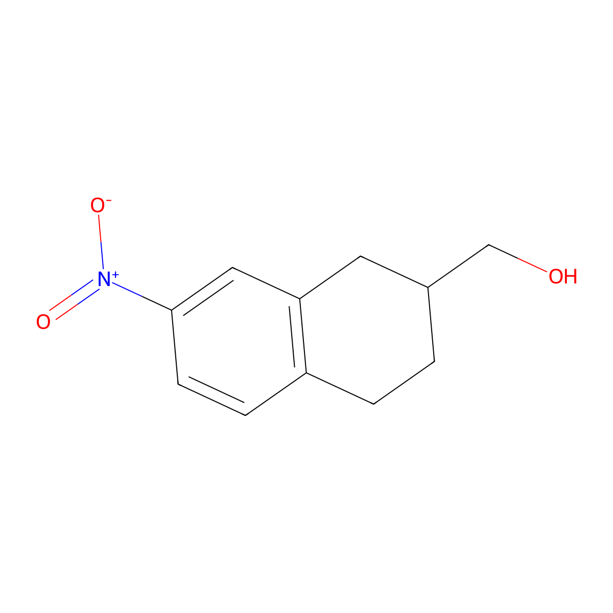 (7-Nitro-1,2,3,4-tetrahydronaphthalen-2-yl)methanol molecular structure, CAS 2060026-85-7