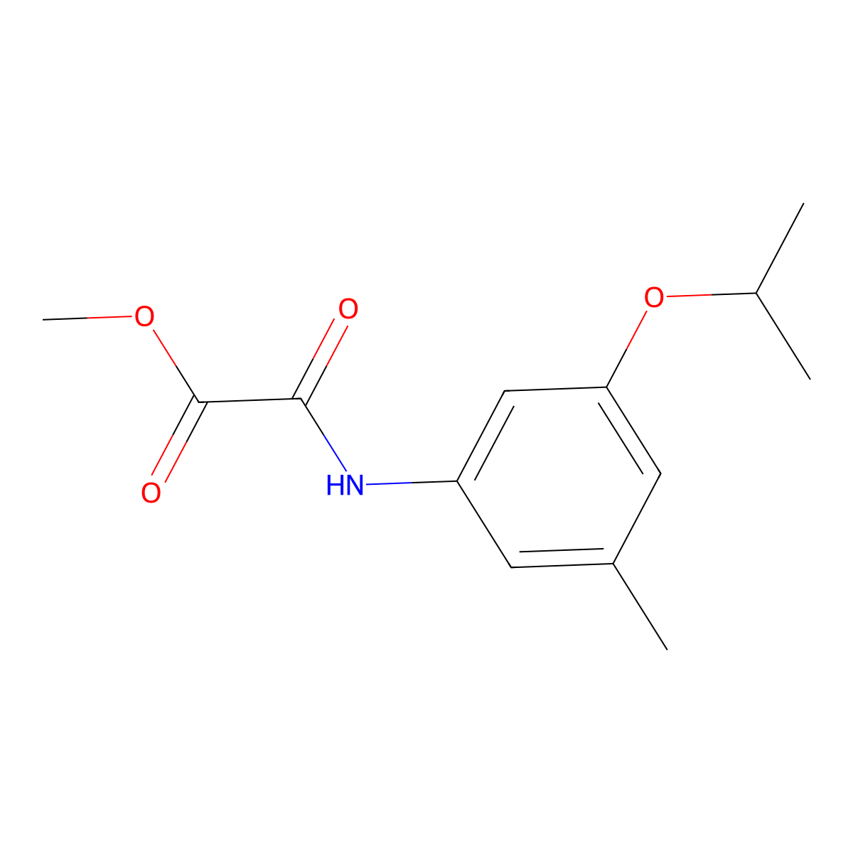 Methyl {[3-methyl-5-(propan-2-yloxy)phenyl]carbamoyl}formate molecular structure, CAS 2060026-94-8
