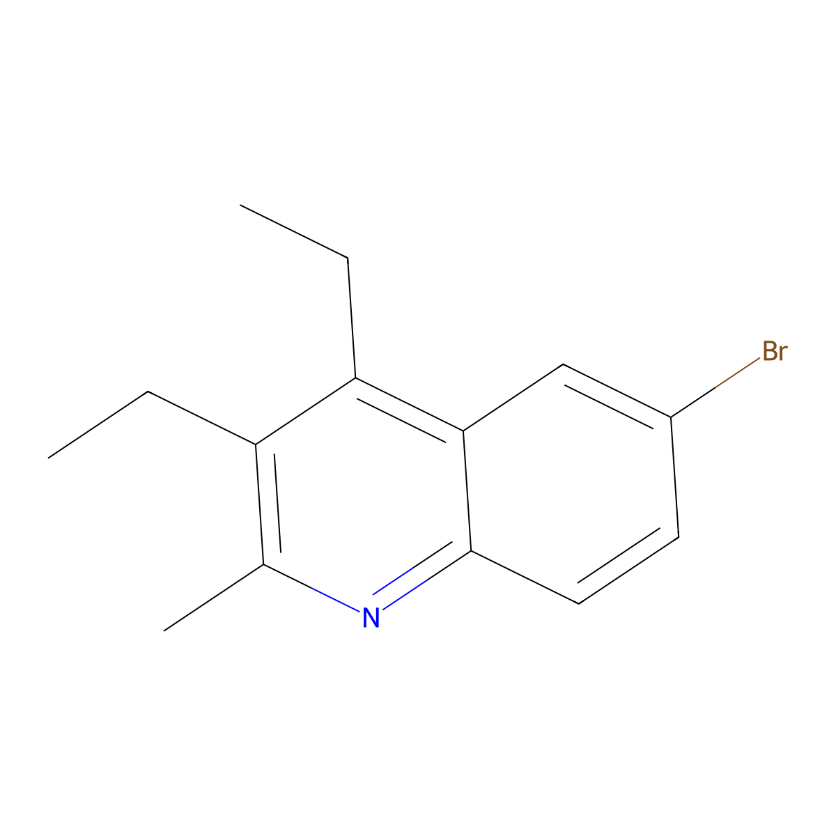 6-Bromo-3,4-diethyl-2-methylquinoline molecular structure, CAS 2060026-95-9
