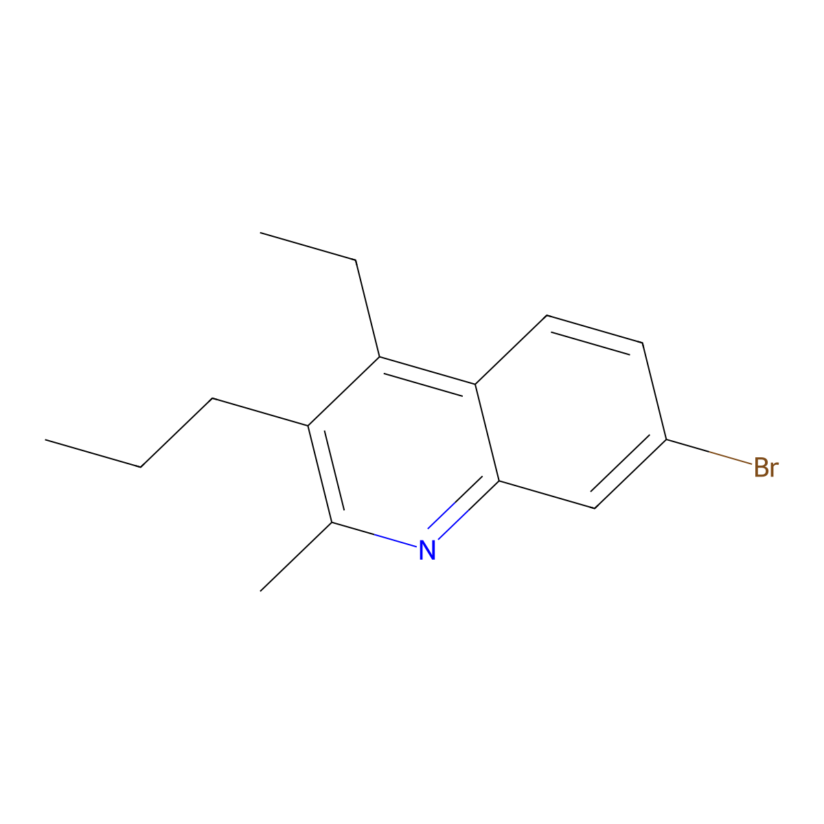 7-Bromo-4-ethyl-2-methyl-3-propylquinoline molecular structure, CAS 2060026-97-1