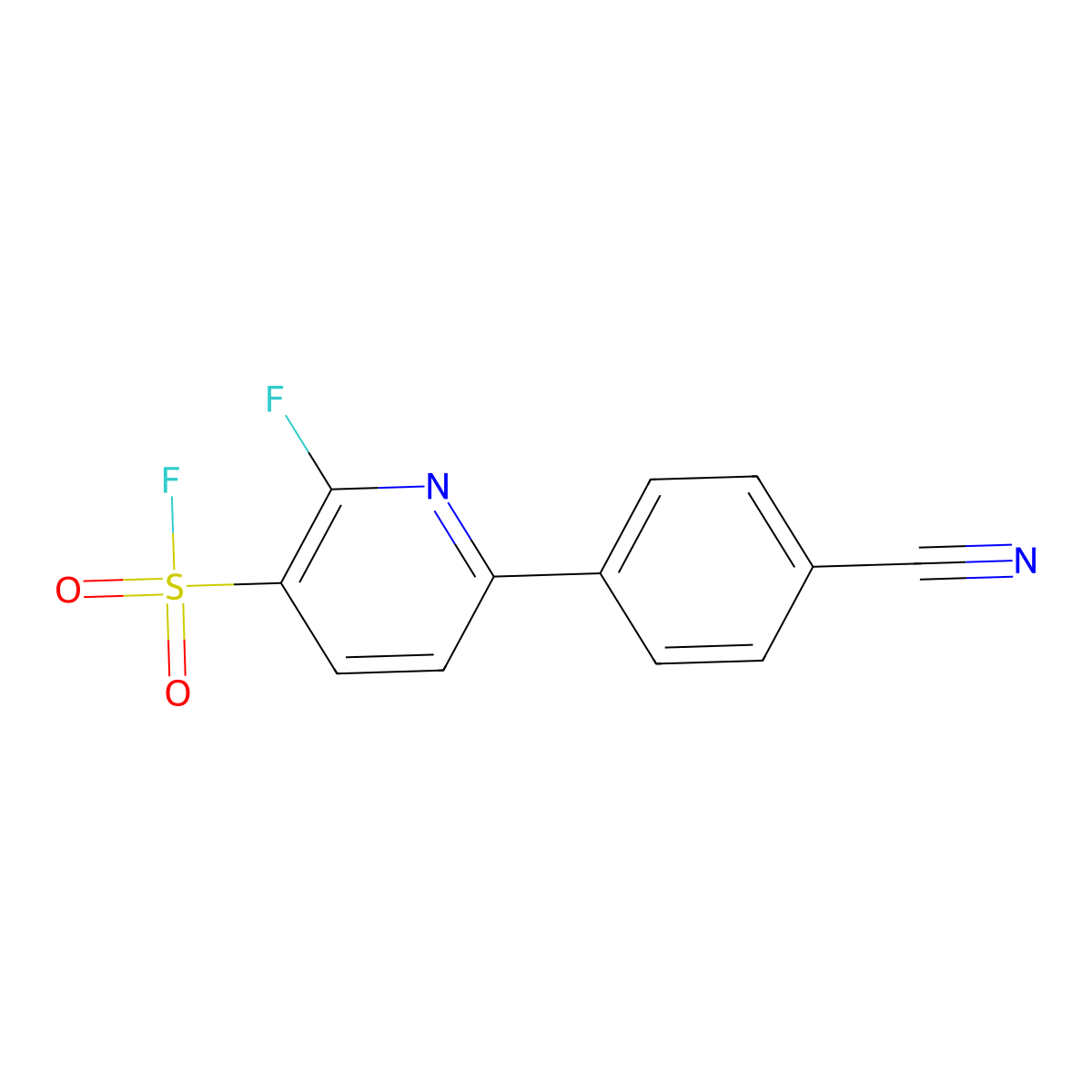 6-(4-Cyanophenyl)-2-fluoropyridine-3-sulfonyl fluoride molecular structure, CAS 2060026-98-2