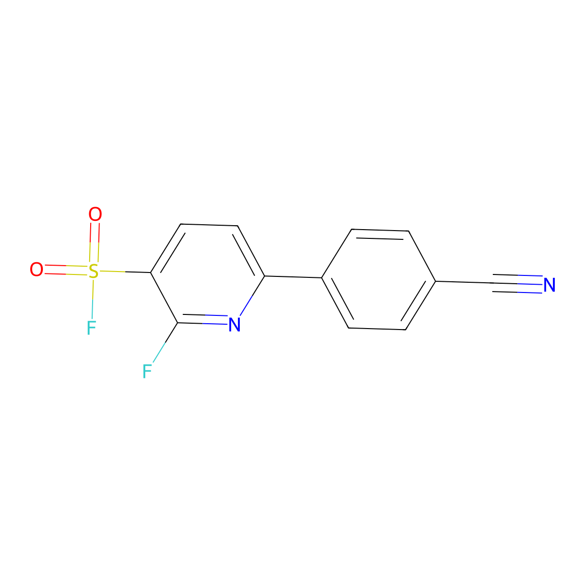 6-(4-Cyanophenyl)-2-fluoropyridine-3-sulfonyl fluoride molecular structure, CAS 2060026-98-2