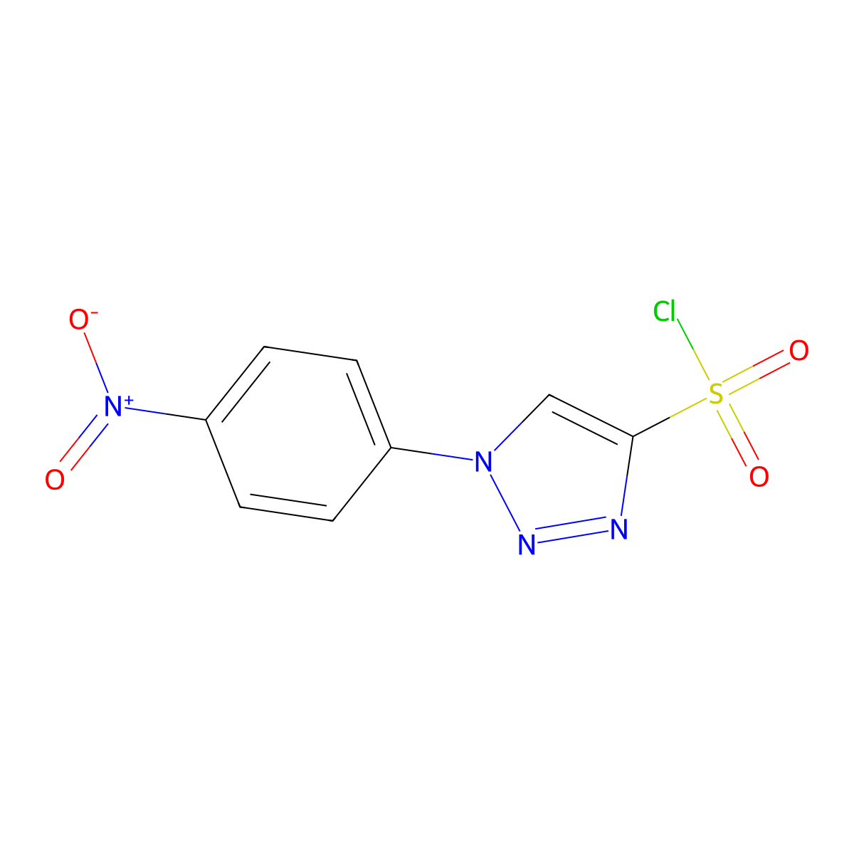 1-(4-Nitrophenyl)-1H-1,2,3-triazole-4-sulfonyl chloride molecular structure, CAS 2060027-03-2