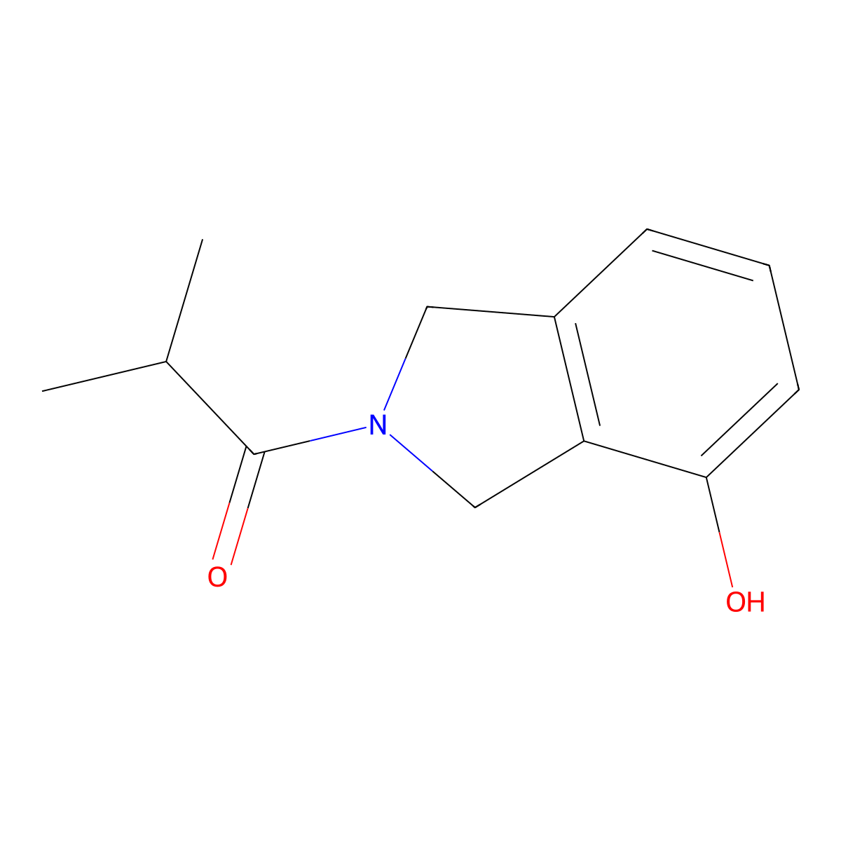 1-(4-Hydroxy-2,3-dihydro-1H-isoindol-2-yl)-2-methylpropan-1-one molecular structure, CAS 2060027-08-7