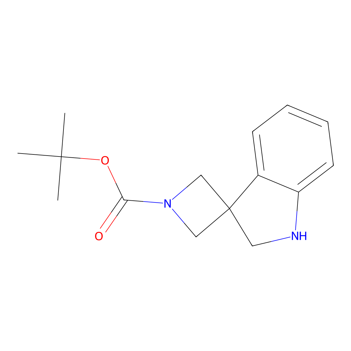 Tert-butyl 1',2'-dihydrospiro[azetidine-3,3'-indole]-1-carboxylate molecular structure, CAS 2060027-09-8