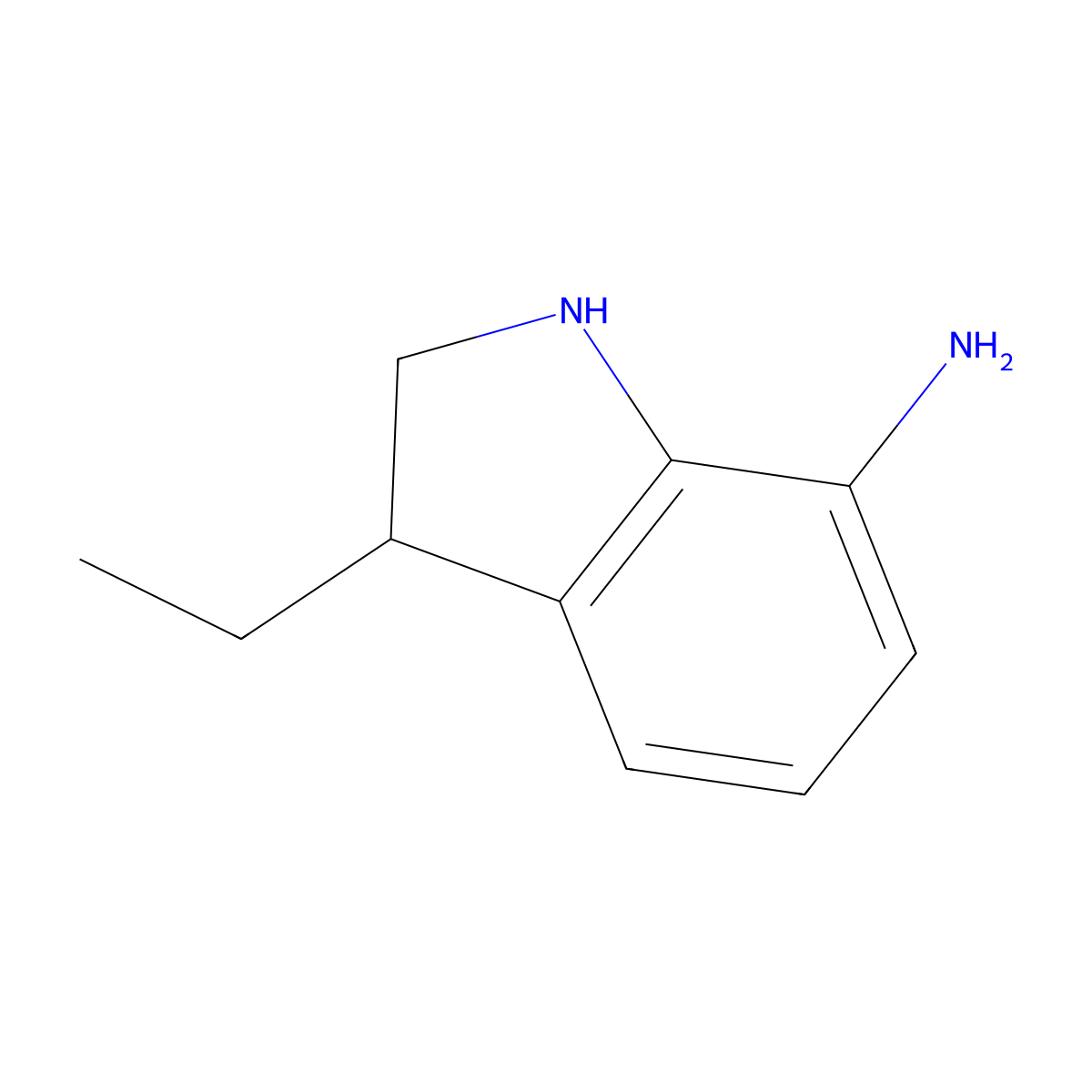 3-Ethyl-2,3-dihydro-1H-indol-7-amine molecular structure, CAS 2060027-11-2