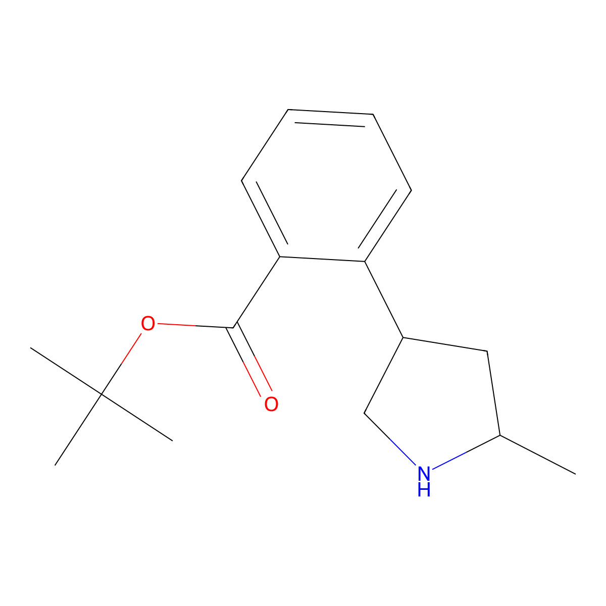 tert-Butyl 2-(5-methylpyrrolidin-3-yl)benzoate molecular structure, CAS 2060027-16-7