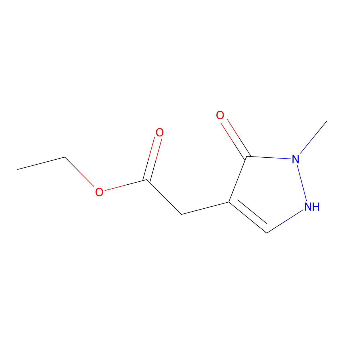 ethyl (5-hydroxy-1-methyl-1H-pyrazol-4-yl)acetate molecular structure, CAS 2060027-21-4