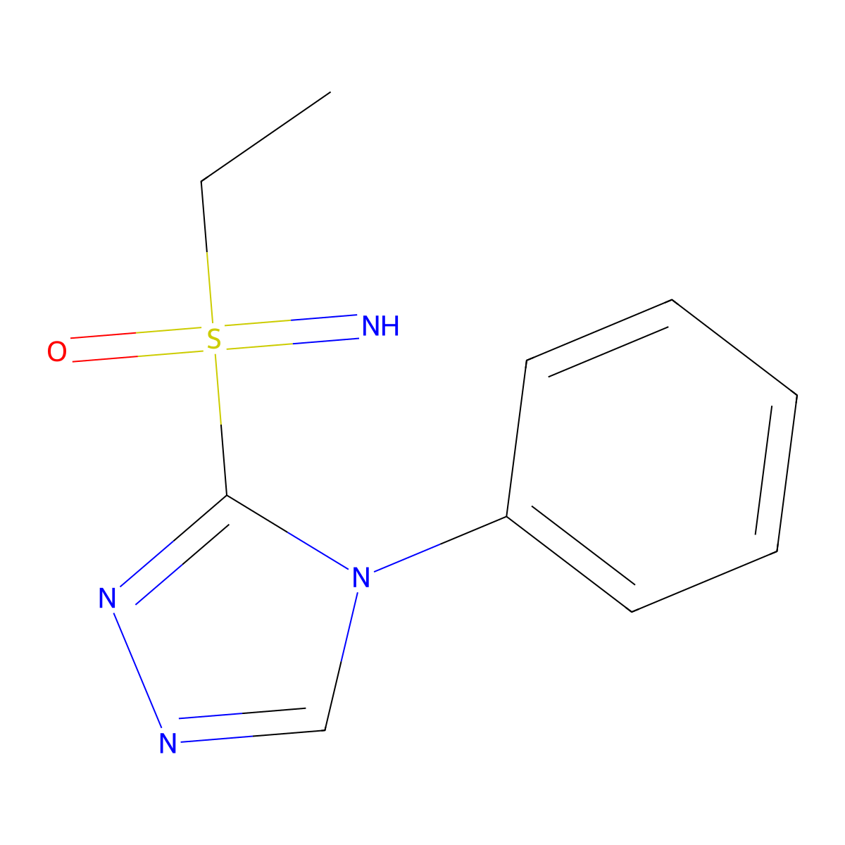 Ethyl(imino)(4-phenyl-4H-1,2,4-triazol-3-yl)-lambda6-sulfanone molecular structure, CAS 2060027-23-6