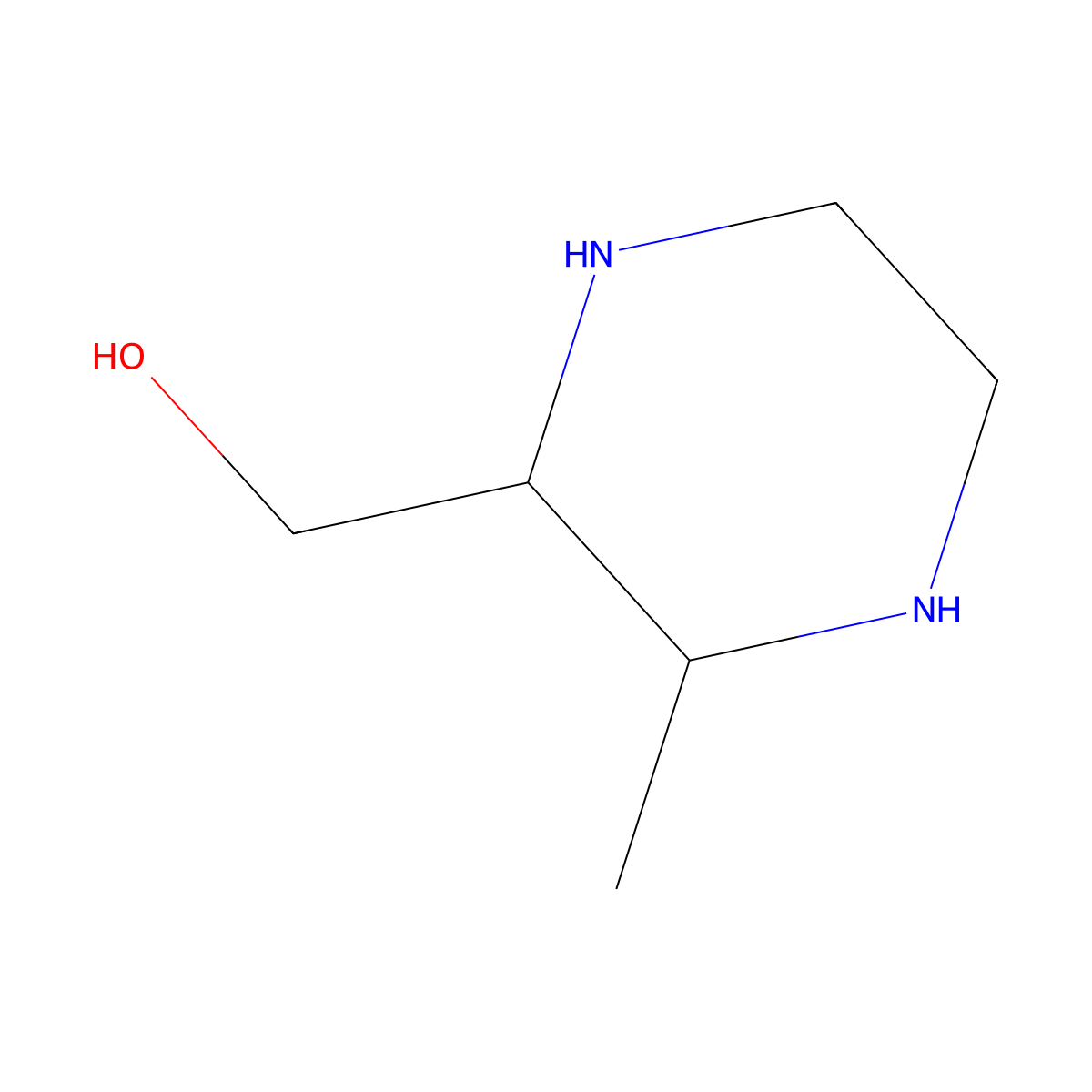 (3-Methylpiperazin-2-yl)methanol molecular structure, CAS 2060027-30-5