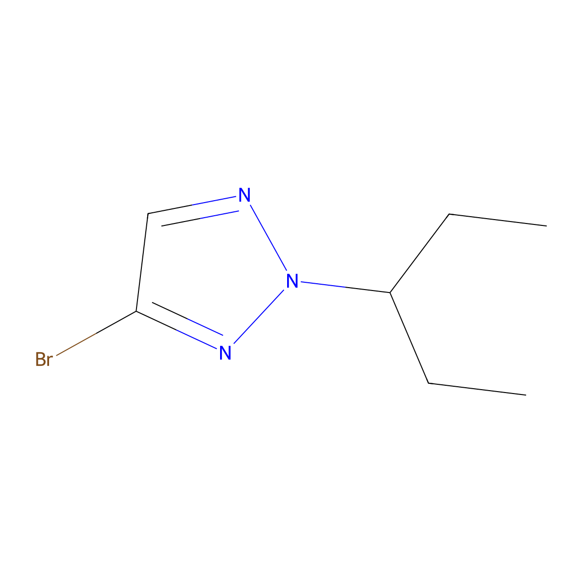 4-Bromo-2-(pentan-3-yl)-2H-1,2,3-triazole molecular structure, CAS 2060027-48-5