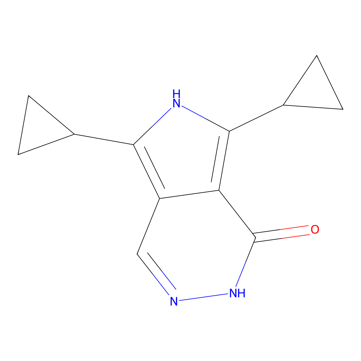 5,7-Dicyclopropyl-1H,2H,6H-pyrrolo[3,4-d]pyridazin-1-one molecular structure, CAS 2060027-49-6
