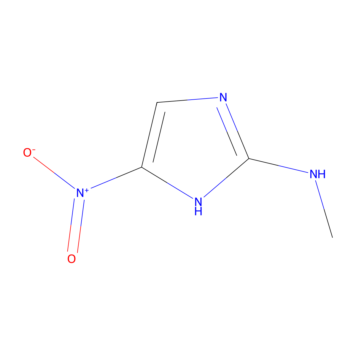 N-Methyl-4-nitro-1H-imidazol-2-amine molecular structure, CAS 2060027-50-9