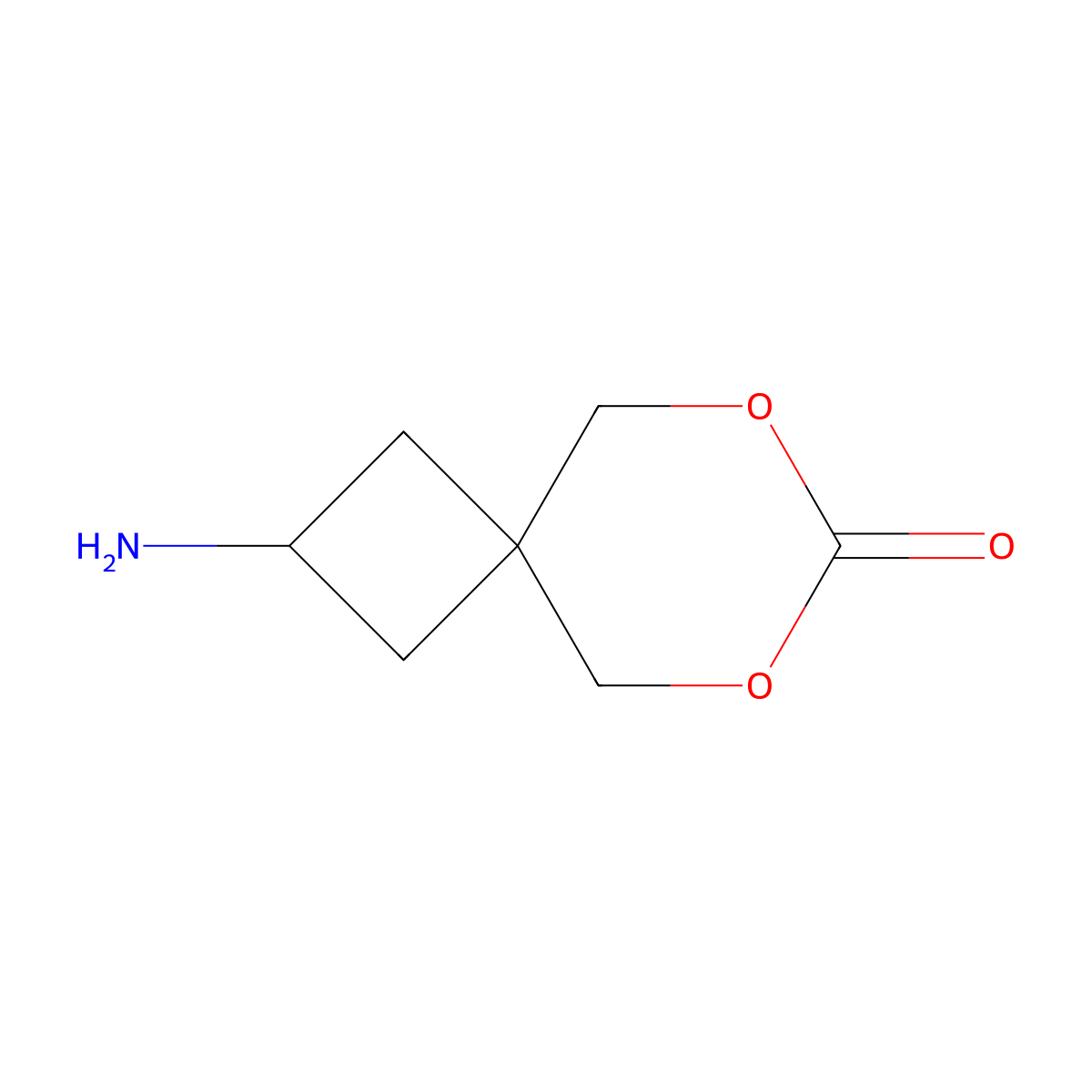 2-Amino-6,8-dioxaspiro[3.5]nonan-7-one molecular structure, CAS 2060027-56-5