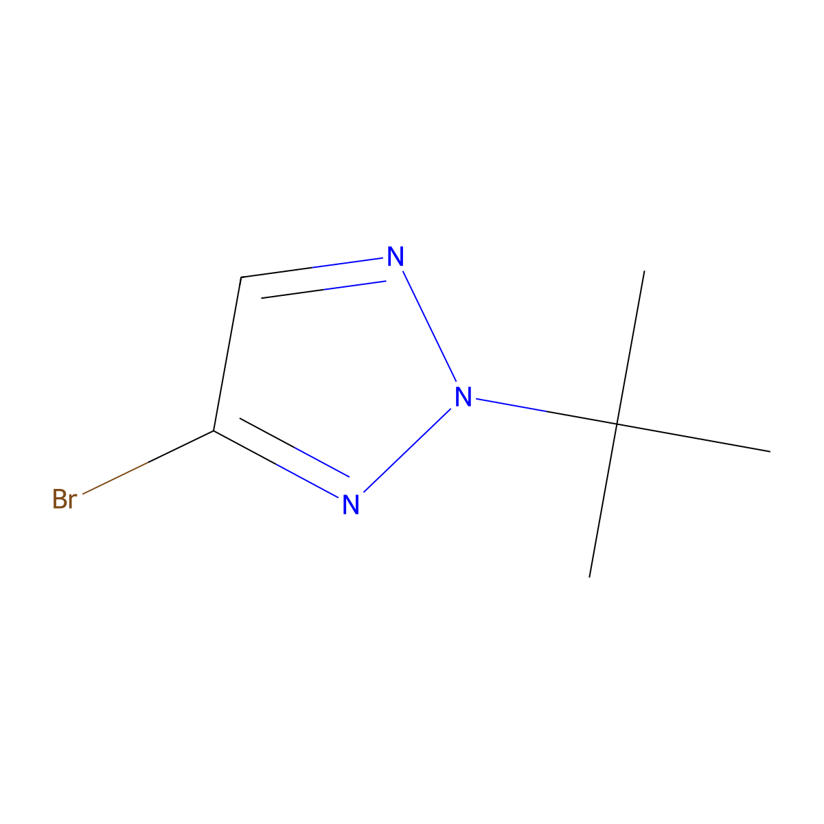 4-Bromo-2-tert-butyl-2H-1,2,3-triazole molecular structure, CAS 2060027-69-0