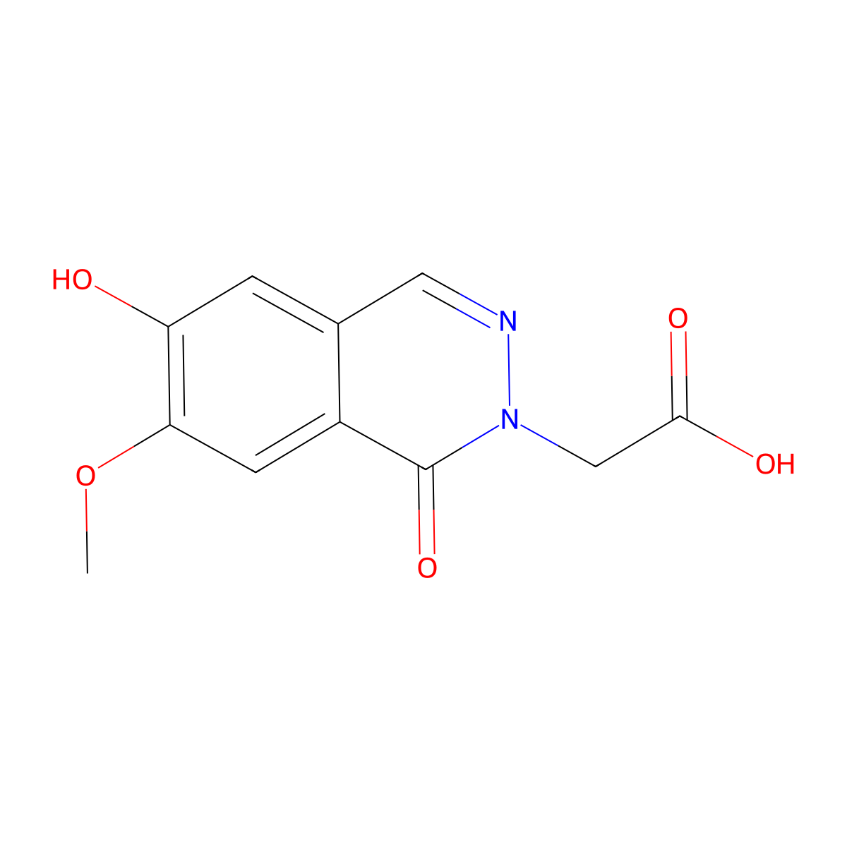 2-(6-Hydroxy-7-methoxy-1-oxo-1,2-dihydrophthalazin-2-yl)acetic acid molecular structure, CAS 2060027-71-4