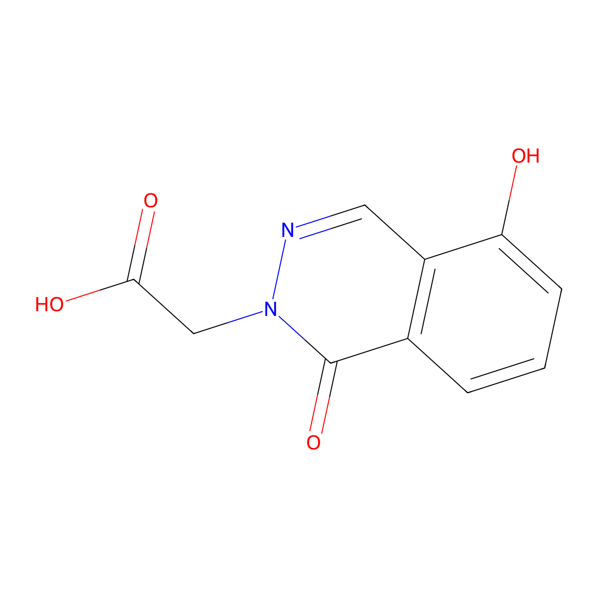 2-(5-Hydroxy-1-oxo-1,2-dihydrophthalazin-2-yl)acetic acid molecular structure, CAS 2060027-74-7
