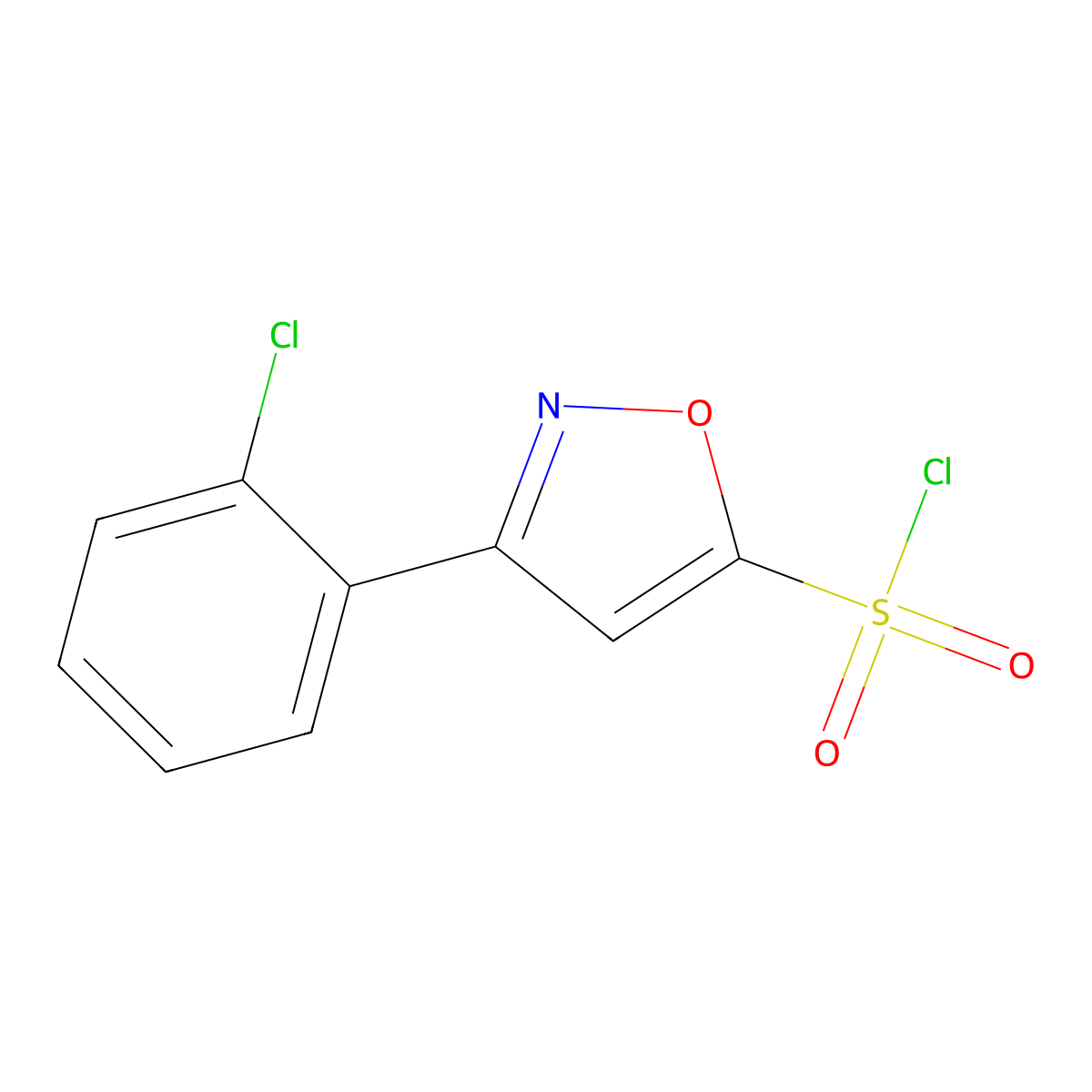 3-(2-Chlorophenyl)-1,2-oxazole-5-sulfonyl chloride molecular structure, CAS 2060027-82-7