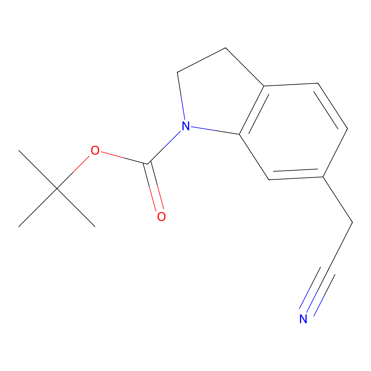 tert-Butyl 6-(cyanomethyl)-2,3-dihydro-1H-indole-1-carboxylate molecular structure, CAS 2060027-93-0