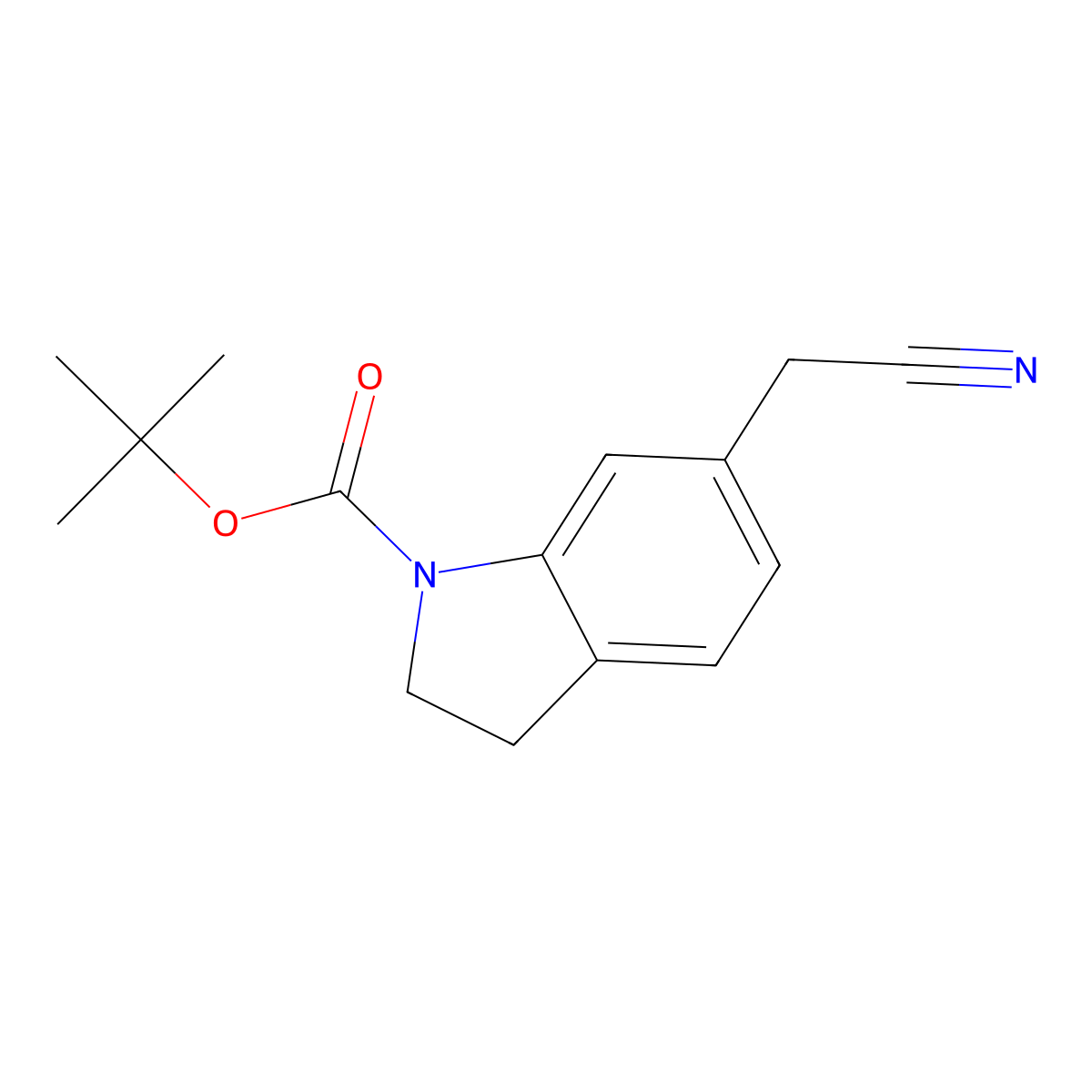 tert-Butyl 6-(cyanomethyl)-2,3-dihydro-1H-indole-1-carboxylate molecular structure, CAS 2060027-93-0