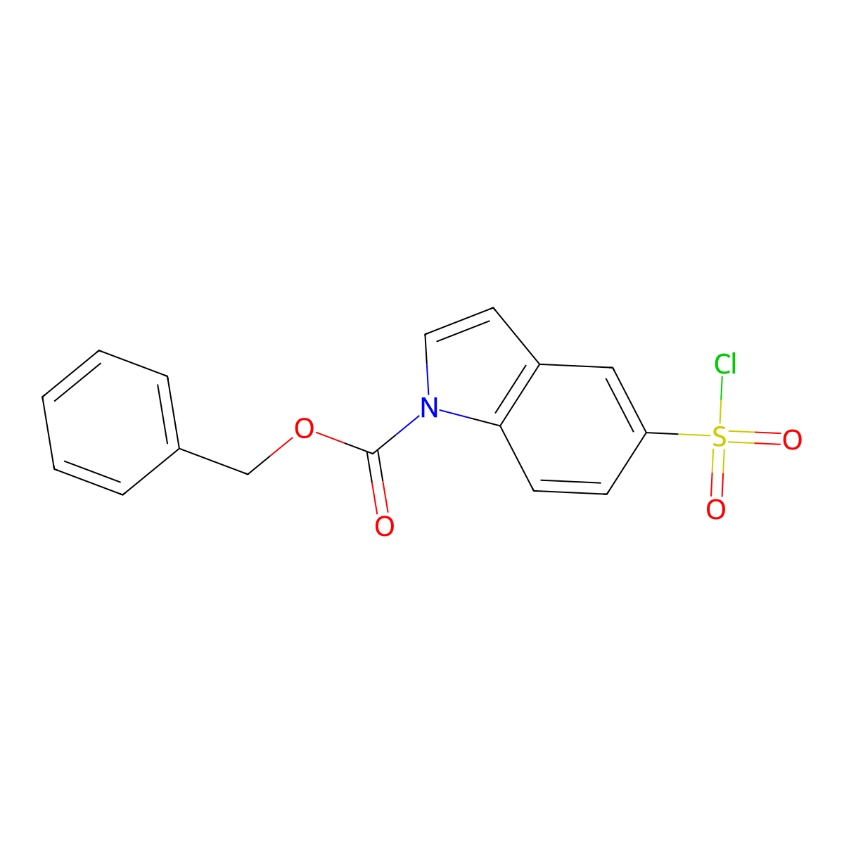 Benzyl 5-(chlorosulfonyl)-1H-indole-1-carboxylate molecular structure, CAS 2060027-98-5