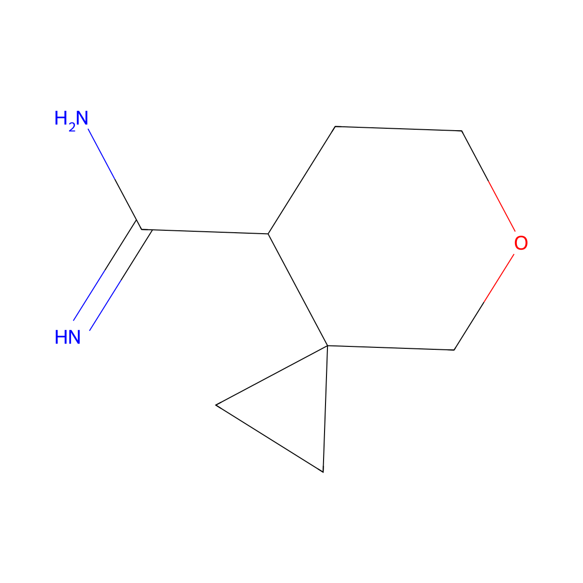5-Oxaspiro[2.5]octane-8-carboximidamide molecular structure, CAS 2060028-11-5