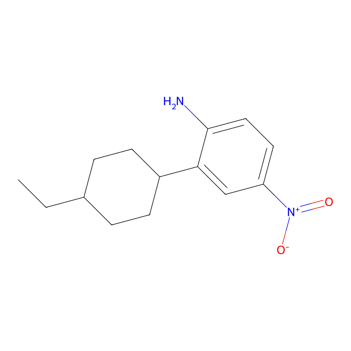 2-(4-Ethylcyclohexyl)-4-nitroaniline molecular structure, CAS 2060028-15-9