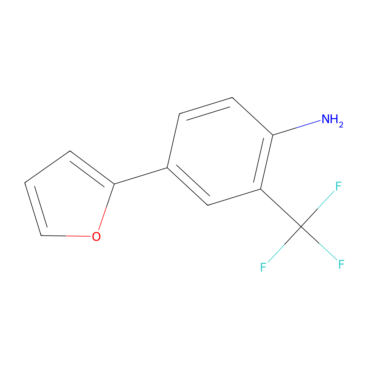 4-(Furan-2-yl)-2-(trifluoromethyl)aniline molecular structure, CAS 2060028-16-0