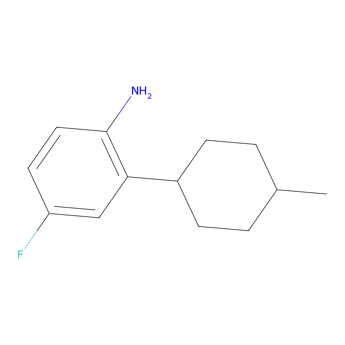 4-Fluoro-2-(4-methylcyclohexyl)aniline molecular structure, CAS 2060028-17-1