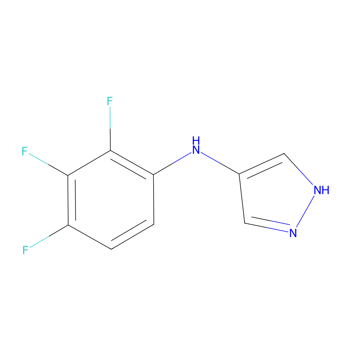 N-(2,3,4-Trifluorophenyl)-1H-pyrazol-4-amine molecular structure, CAS 2060028-36-4