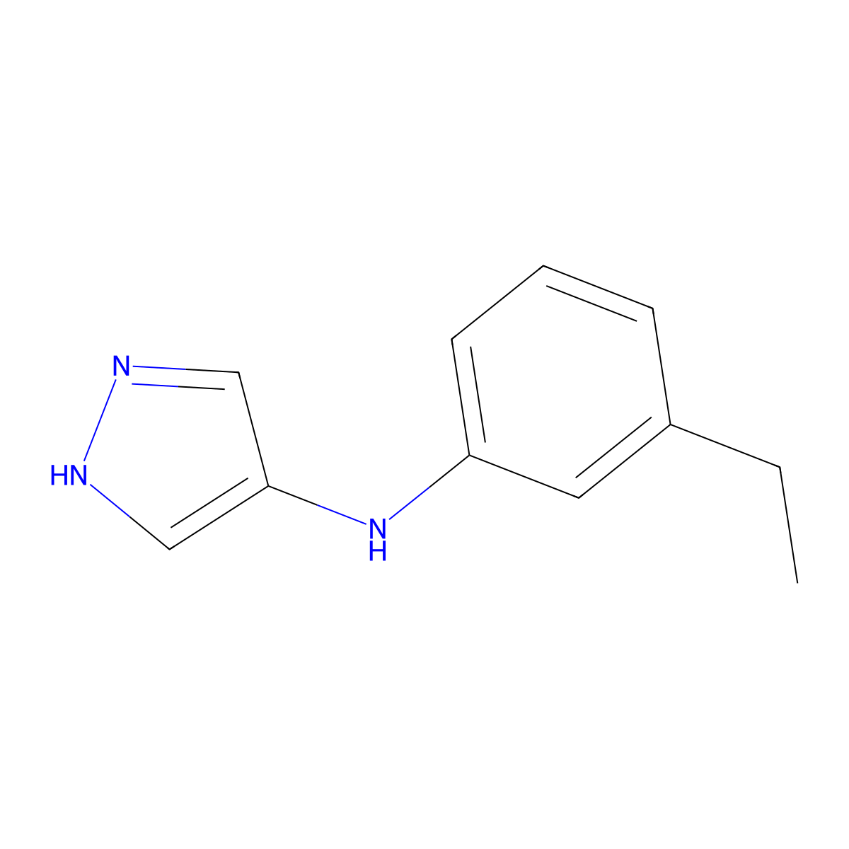 N-(3-Ethylphenyl)-1H-pyrazol-4-amine molecular structure, CAS 2060028-38-6