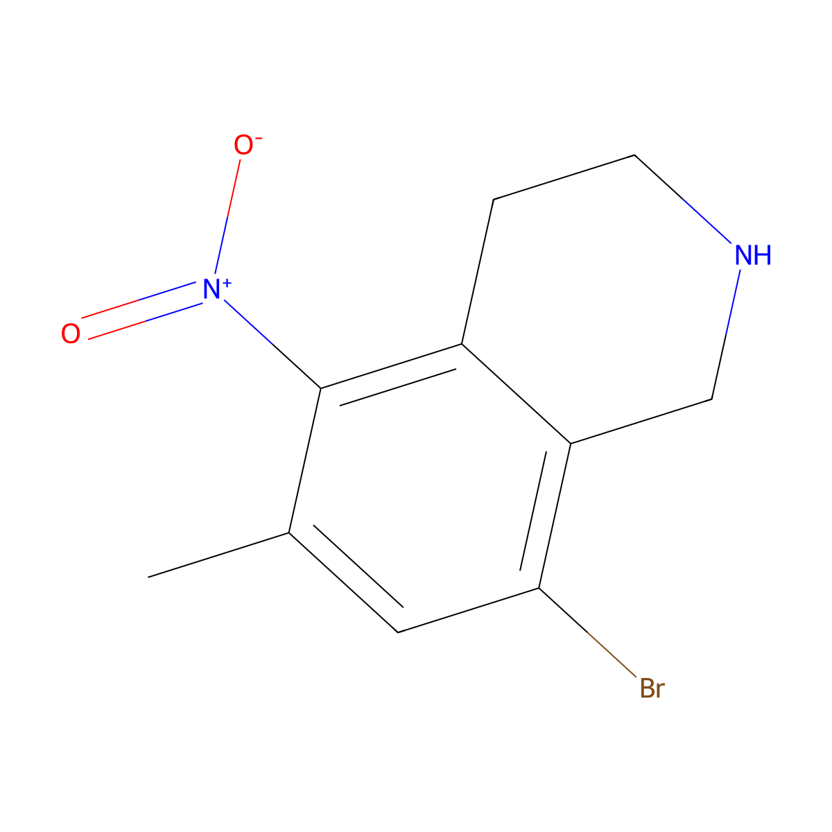 8-Bromo-6-methyl-5-nitro-1,2,3,4-tetrahydroisoquinoline molecular structure, CAS 2060028-39-7