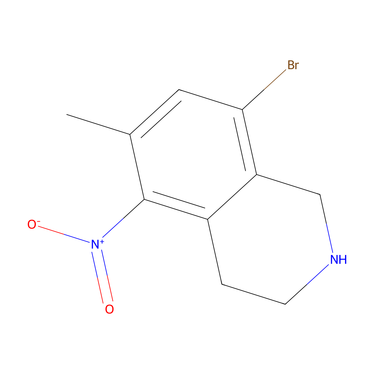 8-Bromo-6-methyl-5-nitro-1,2,3,4-tetrahydroisoquinoline molecular structure, CAS 2060028-39-7