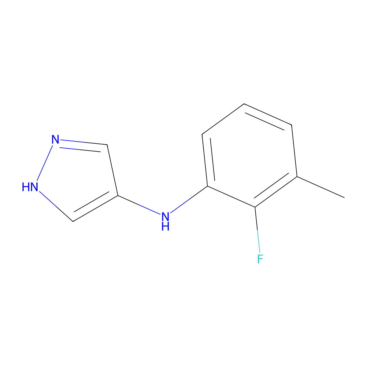N-(2-Fluoro-3-methylphenyl)-1H-pyrazol-4-amine molecular structure, CAS 2060028-41-1