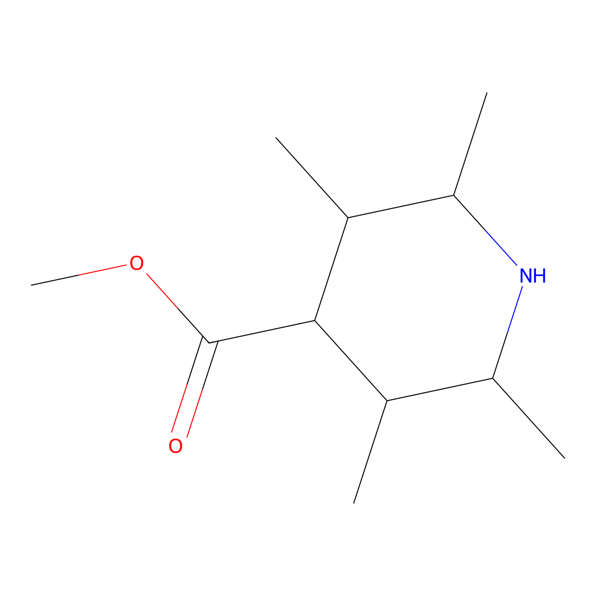 Methyl 2,3,5,6-tetramethylpiperidine-4-carboxylate molecular structure, CAS 2060028-42-2