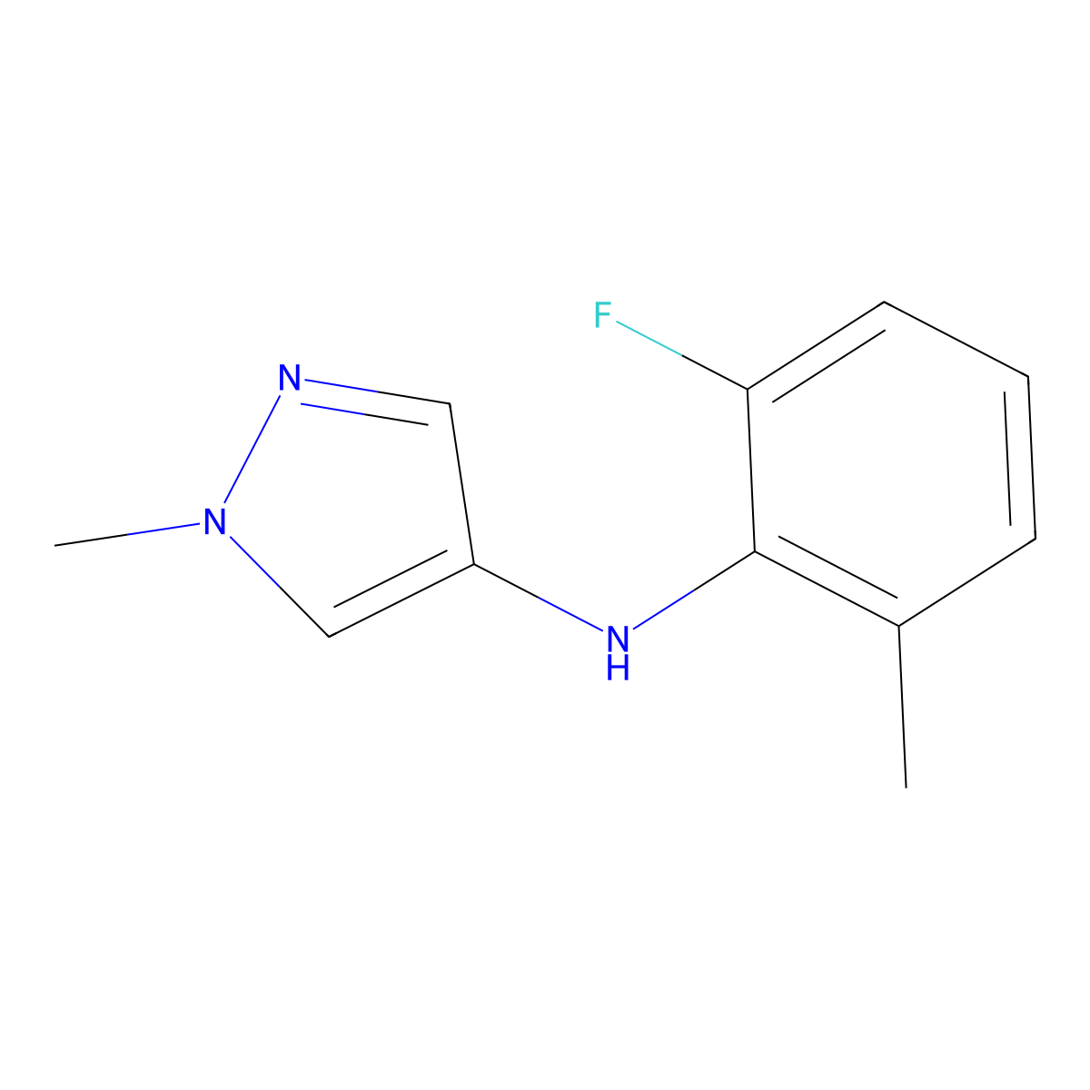 N-(2-Fluoro-6-methylphenyl)-1-methyl-1H-pyrazol-4-amine molecular structure, CAS 2060028-45-5