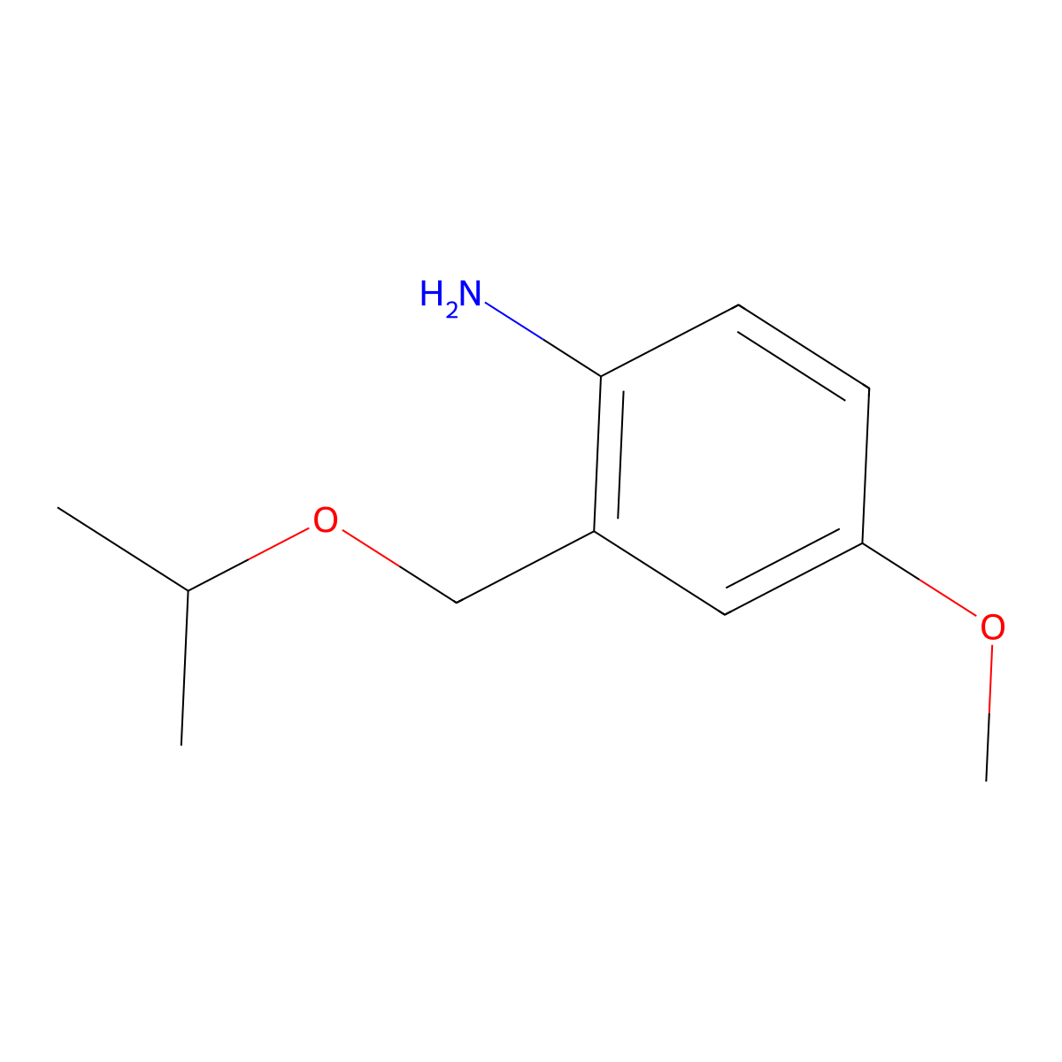 4-Methoxy-2-[(propan-2-yloxy)methyl]aniline molecular structure, CAS 2060028-46-6