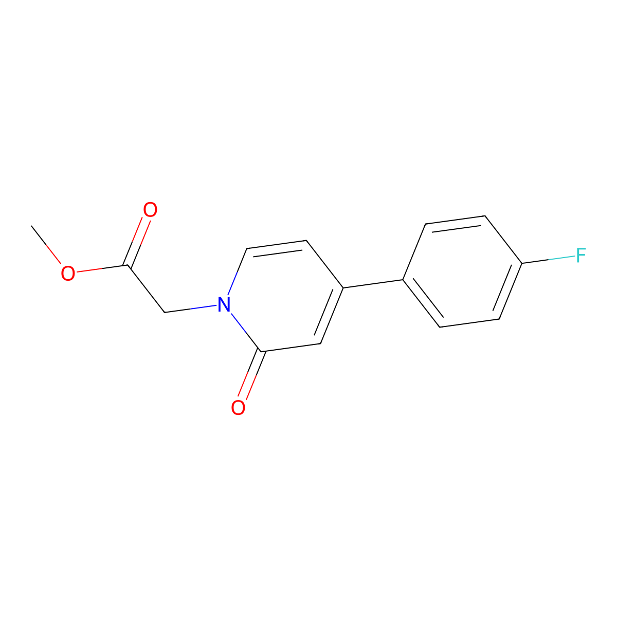 Methyl 2-[4-(4-fluorophenyl)-2-oxo-1,2-dihydropyridin-1-yl]acetate molecular structure, CAS 2060028-56-8