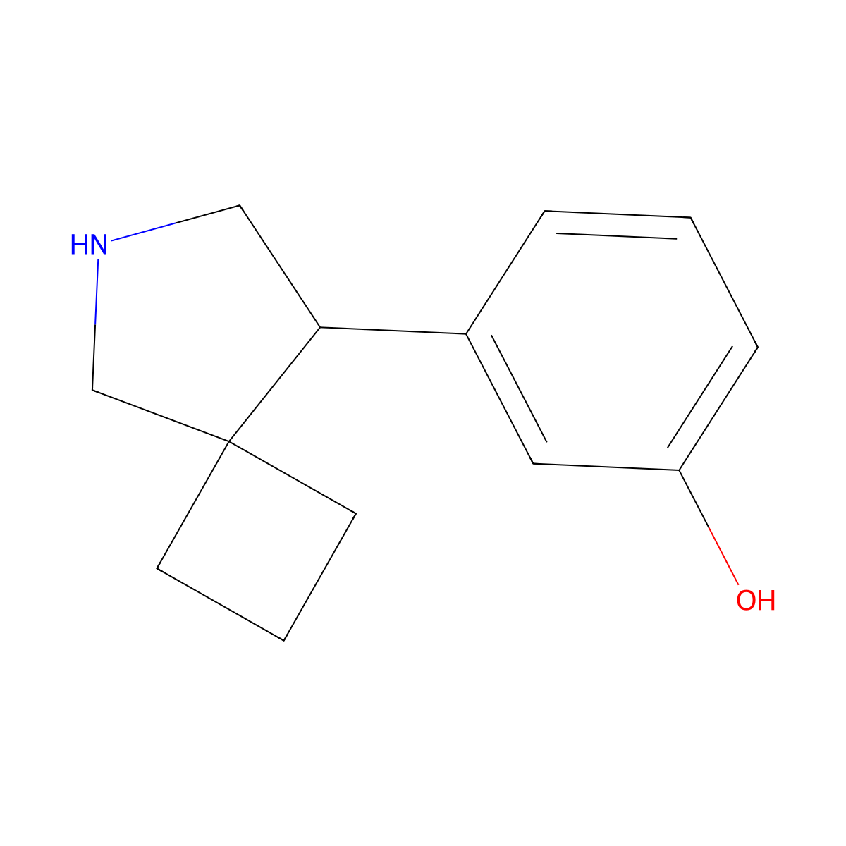 3-{6-Azaspiro[3.4]octan-8-yl}phenol molecular structure, CAS 2060028-59-1