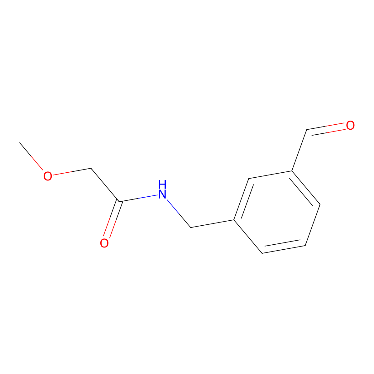 N-[(3-Formylphenyl)methyl]-2-methoxyacetamide molecular structure, CAS 2060028-61-5