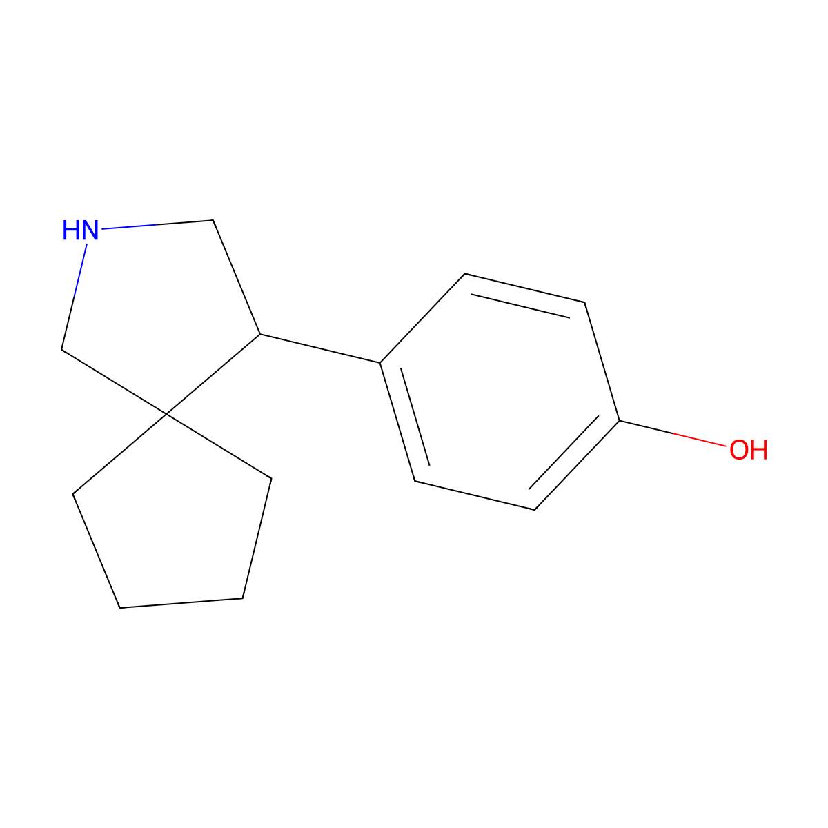 4-{2-Azaspiro[4.4]nonan-4-yl}phenol molecular structure, CAS 2060028-63-7