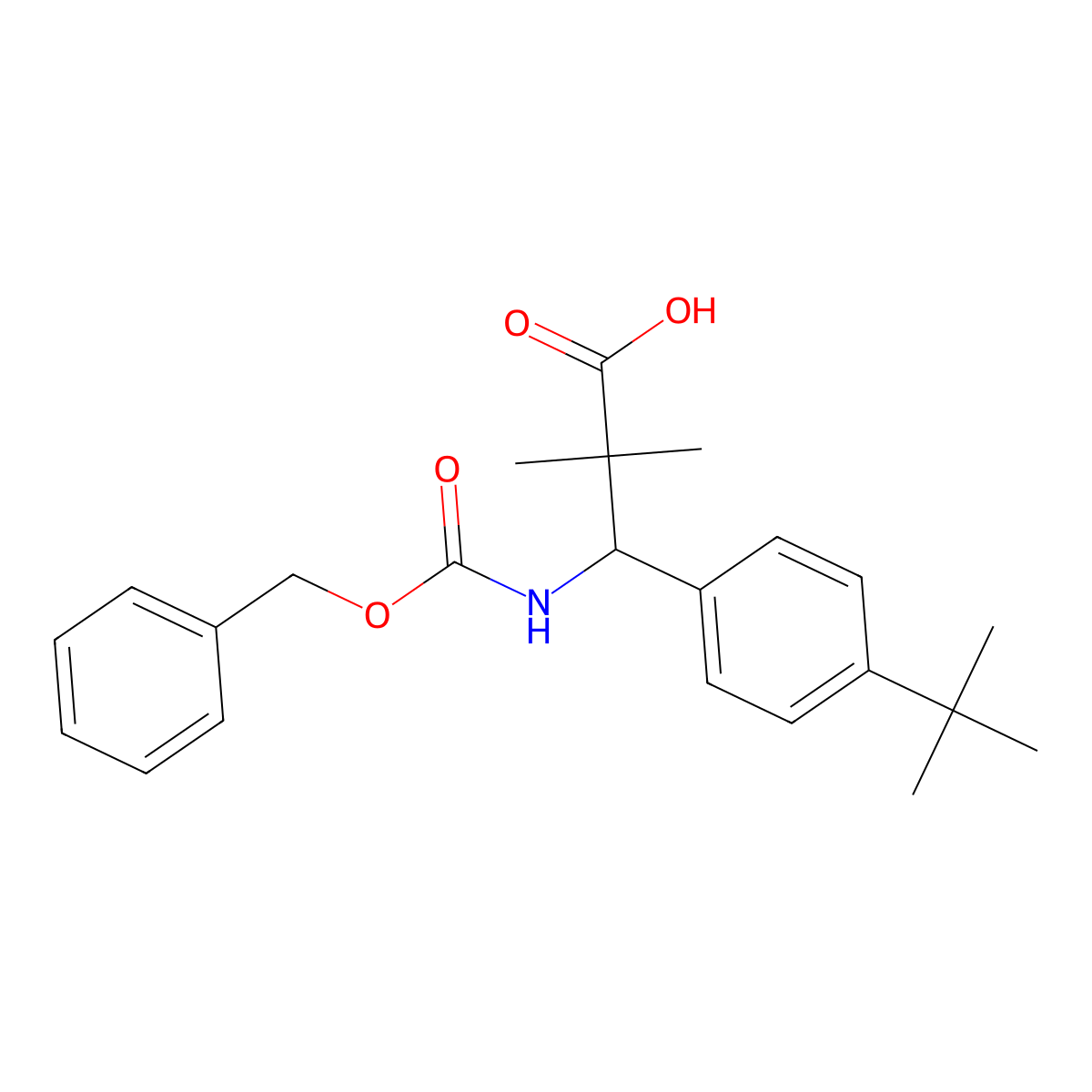 3-{[(Benzyloxy)carbonyl]amino}-3-(4-tert-butylphenyl)-2,2-dimethylpropanoic acid molecular structure, CAS 2060028-72-8