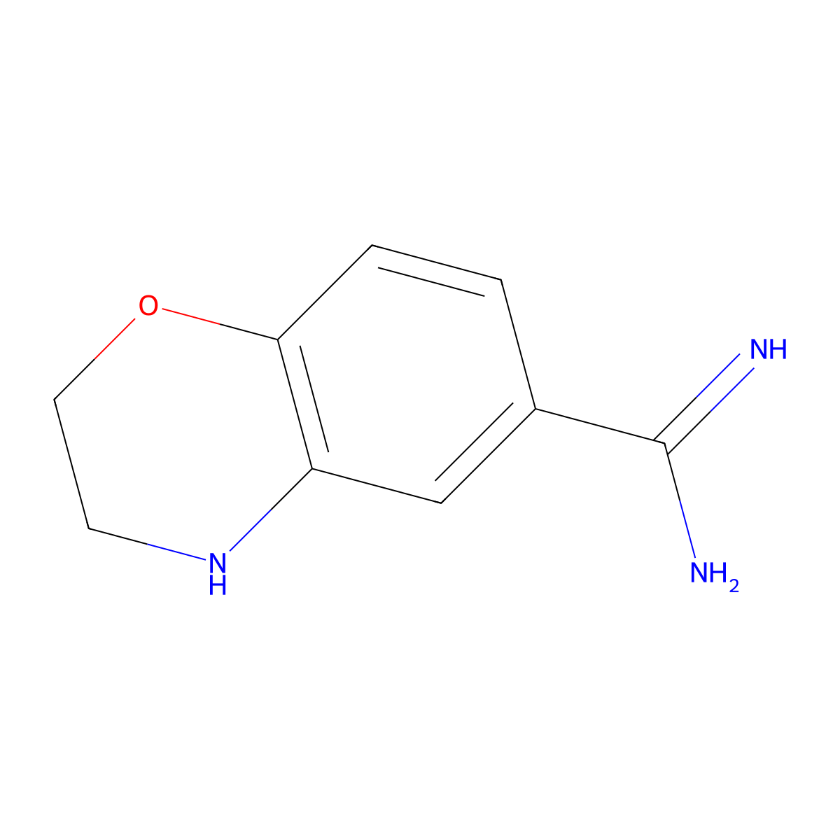 3,4-dihydro-2H-1,4-benzoxazine-6-carboximidamide molecular structure, CAS 2060028-78-4