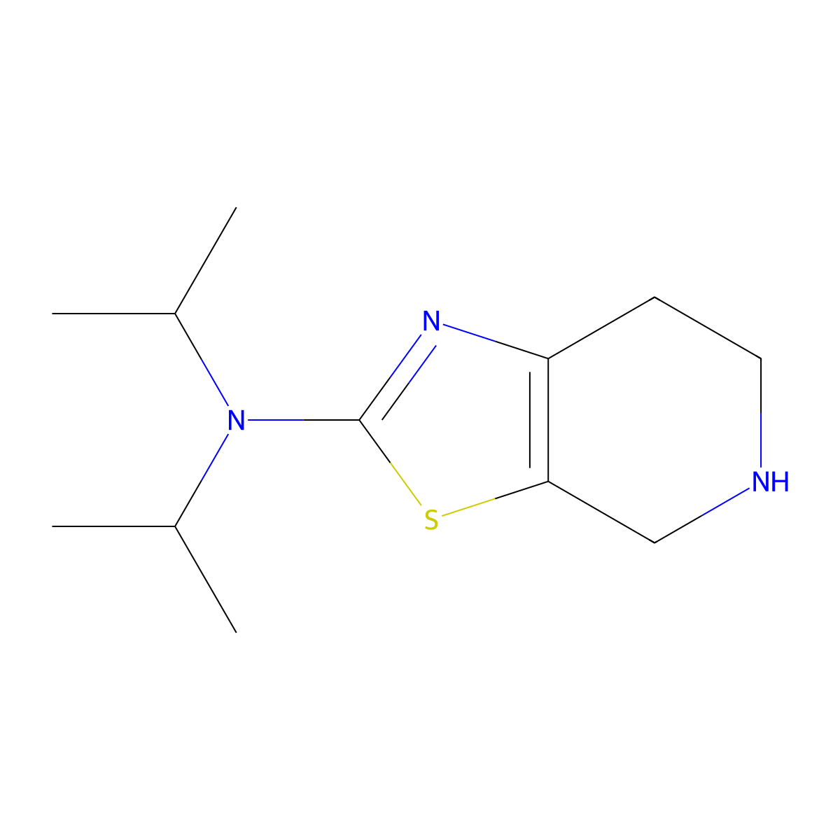 N,N-Bis(propan-2-yl)-4H,5H,6H,7H-[1,3]thiazolo[5,4-c]pyridin-2-amine molecular structure, CAS 2060028-91-1